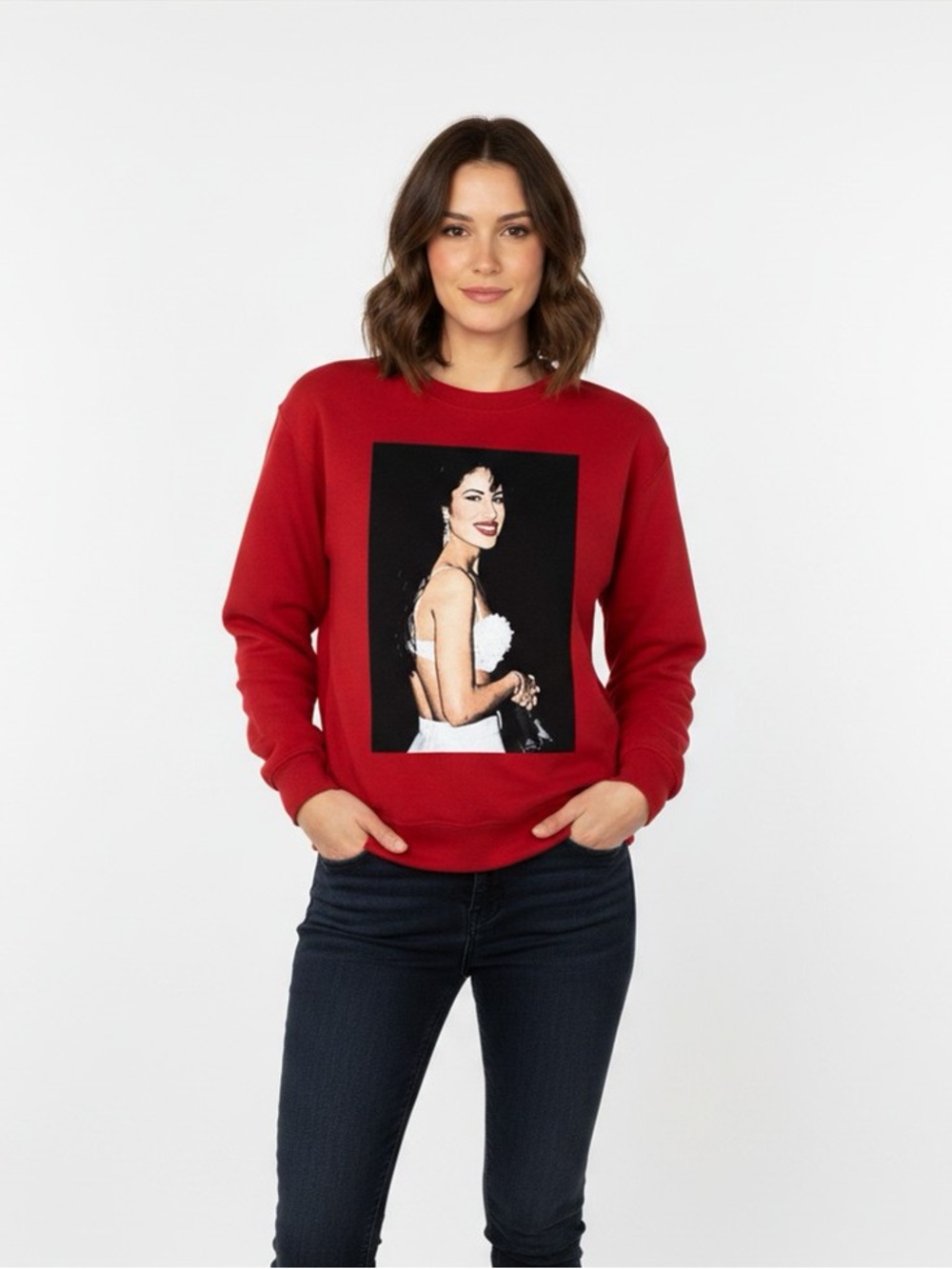 EUC | Selena | Pullover Sweatshirt | Red/Black | Small